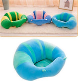 NEW SeaISee Baby Support Seat Sofa Plush Soft Animal Shaped Baby Learning to Sit Chair Keep Sitting Posture Comfortable for 3-16 Months (Green & Blue)