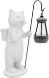 NEW Retails $50, Solar Powered Garden Resin Statue Lights, 10 Inch Waterproof Outdoor Animal Cute Cat Figurine Lights, Suitable for Patios, Balconies, Lawns, Courtyards, Etc
