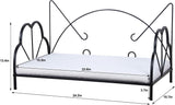 NEW Retails $46, AFBKSS&BB Metal Cat Beds, Dog Sofas, Medium & Small Pet Beds, Strong Iron Frame Pet Sofas with Washable Cover (White)