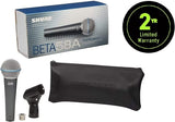 NEW Retails $239, Shure BETA 58A Vocal Microphone - Single Element Supercardioid Dynamic Mic for Stage and Studio, Includes A25D Adjustable Stand Adapter, 5/8” to 3/8” (Euro) Thread Adapter and Storage Bag