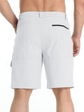 NEW TACVASEN Men's Summer Quick Dry Cargo Shorts Outdoor Casual Hiking Shorts, White, Sz 40