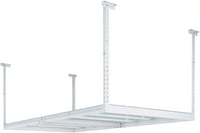 New in box! NewAge Products 40152 Ceiling Mount Garage Storage Rack, 4 by 8', White - Retails $328+