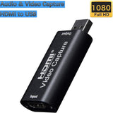 NEW Audio Video Capture Card, 4K HDMI to USB 2.0 Video Capture Device, 1080P HD 30fps Game Capture Cards for Switch PS4 Xbox Streaming, Teaching, Video Conference or Live Broadcasting (Black)
