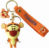 NEW Anime Silicone Keychain, Cartoon Silica Gel Key Ring for Women, Men, Tigger