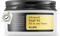 NEW ALLBIZ Snail 92 All In One Cream, Snail Mucin Advanced Moisturizer for Dry, Sensitive Skin, Snail Cream Daily Repair Face Gel Korean Skincare for Face (100G)