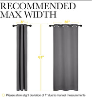 NEW NICETOWN Blackout Curtains 2 Panels for Bedroom- Thermal Insulated Grommet Blackout Curtains 63 Inches Long for Living Room/Kitchen Rideaux occultants (2 Panels, W42 x L63 -Inch, Grey)