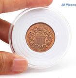 NEW 20 Pcs Clear Plastic Coin Capsules, Coin Collection Case of 5 Size with Gasket for Coin Collection Morgan Silver Dollar& Roosevelt Dime& Civil War Era Two-Cent Piece Coin | 18/23/28/33/38mm