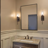 NEW XiNBEi Lighting Wall Light 1 Light Wall Sconce with Glass, Classic Bathroom Vanity Light Dark Bronze Finish for Bedroom & Living Room XB-W1227-DB, Retails $68