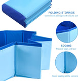 NEW Dog Pool, 32x8Inch Foldable Pet Pool, Small Portable PVC Dog Swimming Pool, Folding Dog Cat Bath Tub Indoor Collapsible Ball Pit for Dogs Puppies (32x8Inch, Blue)