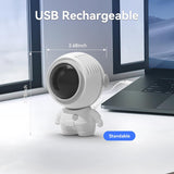 NEW Astronaut Portable Handheld Fan Mini Small Personal Neck Fan USB Rechargeable 3 Speed for Kids Adults, 360° Rotating Air Vent
