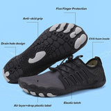 NEW Retails $46, Asifn Water Shoes Beach Hiking Barefoot Aqua Sneakers Quick-Dry for Men Women Outdoor Trekking Walking Climbing, Brown, Sz 44, Fits Men 10/Women Sz 11
