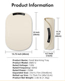 NEW Retails $90, PONPUR Food Warming Mat with 7 Adjustable Temperature, Food Warmer Mat, Electric Heating Tray for Buffet, 1 2 4 H Timing Function, Roll Up Hot Mat for Countertop, Parties, Family Meals