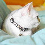 NEW Breakaway Cat Collars with Bell, Set of 3, Durable & Safe Cute Kitten Collars Safety Adjustable Kitty Collar for Cat Puppy 7.5-11in (Leopard)