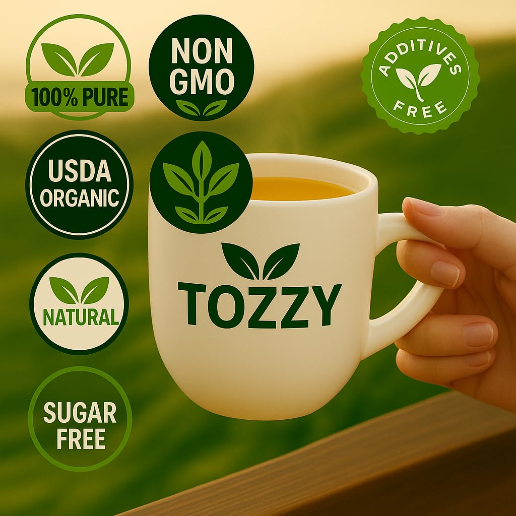 NEW Tozzy Organic Ashwagandha Tea – 100 Count, Plant-Based Pyramid Tea ...