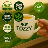 NEW Tozzy Organic Ashwagandha Tea – 100 Count, Plant-Based Pyramid Tea Bags – Packaging May Vary, BB: 07/28