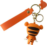 NEW Anime Silicone Keychain, Cartoon Silica Gel Key Ring for Women, Men, Tigger