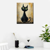 NEW Tucocoo Black Cat Paint by Numbers Kits 16x20 inch Canvas, Abstract DIY Oil Painting for Adults with Brushes and Acrylic Pigment, Cute Animal Kitten Picture for Home Decor Gifts (Without Frame)