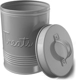 Retails $28+ NEW Amici Home Retro Treats Gray Canister, Grey-72, Large/72 oz, Grey
