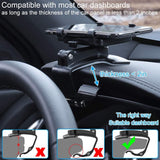 NEW Dashboard Car Phone Holder Mount 360 Degree Rotation, CLZWiiN Car Clip Mount Stand Suitable for 4 to 7 inch Smartphones, Universal Cell Phone Stand Compatible with iPhone, Samsung Galaxy and More