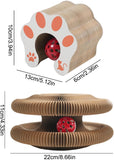 NEW Cat Toy Ball Track - Foldable Cat Scratch Board with Ball Kitty Scratching Post, Cat Accordion Toy, Cat Ball Track Toy, Kitten Scratcher for Spins, Scratches, Pounces