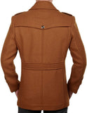 NEW Newbestyle Men's Slim Fit Winter Warm Short Wool Blend Coat Business Jacket, Brown, Fits Like A Men's Fits L/XL!