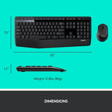 NEW Logitech MK345 Wireless Combo Full-Sized Keyboard with Palm Rest and Comfortable Right-Handed Mouse, 2.4 GHz Wireless USB Receiver, Compatible with PC, Laptop, Black - Retails for $46!