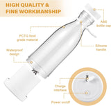 NEW Hosioe Portable Mini Electric Blender 420ml Juicer Cup 6 Blades for Smoothie Milkshake Juice Baby Food Built-in Rechargeable Battery for Travel Sports Kitchen Office Outdoors, White