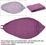 NEW Large Bean Bag Chair Sofa Cover (No Filler) Comfortable Outdoor Lazy Seat Bag Couch Cover without Filler for Adults Kids Soft Tatami Chairs Covers for Home Garden Living Room, Purple Sz XL