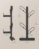 NEW SONGMICS HOME Set of 2 Coat Hooks Wall Mount, Wall Hooks, Branch-Look Racks with 14 Hooks, Ball Tips, for Clothes, Hats, Bags, Ink Black URCR036B01