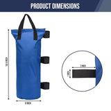 NEW Retails $65, HACER Extra Large Pop-up Canopy Weights Sand Bags, Heavy Duty Stability 4-Pack for Tent Gazebo Outdoor Instant Sun Shelter Canopies (Blue, Without Sand)