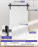 NEW Retails $90, ZEKOO Bifold Barn Door Hardware: 60 inch Bi-fold Sliding Barn Door Hardware Track Kit for 56" Closet Doors - Easy Assembly Smoothly Quietly J Shape Side Mount and Top Mount Slide Roller- No Doors
