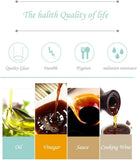 NEW TENTA KITCHEN Olive Oil Vinegar Syrups Bottle Dispenser Cruet - 550ml(18.6 Oz) Oil Bottle Glass With No Drip Plastic Bottle Spout And Protective Cap(Green 1PC)