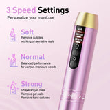 NEW Beloving Nail Drill, Rechargeable Cordless Nail Drill Machine Portable Electric Nail Drill, 20000RPM Professional Electric Nail File for Acrylic Gel Nails - Purple
