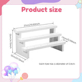 NEW 1Pack Wood Cake Pop Stand, 3 Tier White Lollipop Holder Display, 15 Holes Sucker Display Riser for Dessert Table for Wedding Birthday Party Baby Shower 4 mm Lollipop Stick (1Pack)