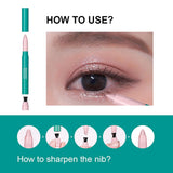 NEW Shimmer Eyeshadow Stick With Built-In Sharpener, Waterproof Glitter Highlighter Eye Pen, Long-Lasting Eyeliner Pencil for Eye Makeup, Brightening Eye Shadow Stick (Pink Shimmer)