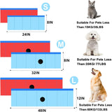 NEW Dog Pool, 32x8Inch Foldable Pet Pool, Small Portable PVC Dog Swimming Pool, Folding Dog Cat Bath Tub Indoor Collapsible Ball Pit for Dogs Puppies (32x8Inch, Blue)