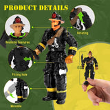 NEW ViiKONDO Action Figure Playset 1/18 Scale 4pcs US Firefighter 3.75inch Figurine Firemen Accessory