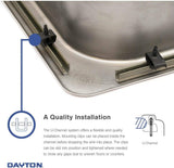 NEW Retails $299, Elkay DSE233221 Dayton Elite 20 Gauge Stainless Steel Double Bowl Top Mount Kitchen Sink, 33 x 22 x 8.0625 NOTE: Small dent on corner from transport shown in pics