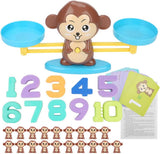NEW Monkey Balance Counting Math Games,Cool Math Educational Toys for Kids 3 4 5 Year Olds (Monkey Brown)