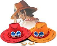 NEW Adult KITAT Ace Cowboy Hat Anime One Piece Cosplay Cap