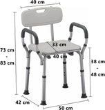 NEW Guardian Shower Chair for Bathtub, Bath Chair for Inside Shower, Shower Chair with Arms and Back, Height Adjustable Bath Chair Shower Chair for Seniors with Shower Head Holder, Retails $98+