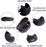 NEW Women's Working Nurse Shoes, Adjustable Breathable Diabetic Shoes, Wedges Walking Mary Jane Sneaker, Fitness Casual Nursing Orthotic Shoes for Arthritis, Diabetes, Heel Pain, Black, Sz 11, Retails $50