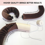 NEW Heatless Hair Curler, Heatless Curls Overnight Blowout Headband Rods, No Heat Velvet Jumbo Flexi Rods to Sleep in, Heatless Jumbo Flexi Soft Curling Rods for All Hair Types 4pcs brown