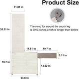 NEW Retails $52, Cat Scratch Sofa Protector, 23.6inch L*19.6inch W Cat Scratch Furniture Protector Pad, Couch Arm Shield with Natural Sisal for Protecting Couch Sofa Chair Furniture (Beige/Right Handed)