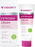 NEW Sealed Estrogen Cream For Women, Natural Bioidentical, Hot Flashes Menopause Relief, Estrogen Cream With Wild Yam, Menstrual Cycle & Body Balance Support, Helps Reduce Hot Flashes, Paraben-Free, Vegan, 3-Month Supply (4 Oz), BB: 08/28