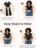 NEW Momcozy Baby Wrap Carrier Slings, Infant Carrier Slings for Newborn up to 50 lbs, Baby Wrap Adjustable for Adult Fits Sizes XXS-XXL, Easy to Wear Baby Carriers, Ergonomic Front Facing/Back, Black