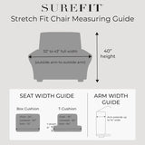 NEW Sure Fit 39066 2 Piece Stretch Pinstripe T Cushion Chair, Cream Retails $94+