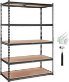 NEW IN BOX! VEVOR Heavy Duty Storage Shelving Unit, 5-Tier Adjustable, 2000 lbs Capacity,48" L x 24" W x 72" H! NOTE: Small damage on corner of 1 shelf board doesn't affect its use!