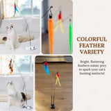 NEW Suction Cup Cat Toys for Indoor Cats Interactive Suction Cup Cat Wand Toy Feather Teaser for Indoor Cats & Kittens Multi Surface Base for Hands Free Play