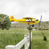NEW Piper J3 Cub Airplane Weathervane, Handmade Airplane Float Plane Weathervane, Handmade Piper J3 Cub Airplane Float Plane Weathervane Whirlygig Windmill Gifts for Flight Lovers
